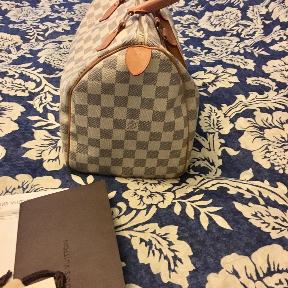 Authentic Louis Vuitton Speedy 30 Damier Azure Bag - Picture 5 of 8
